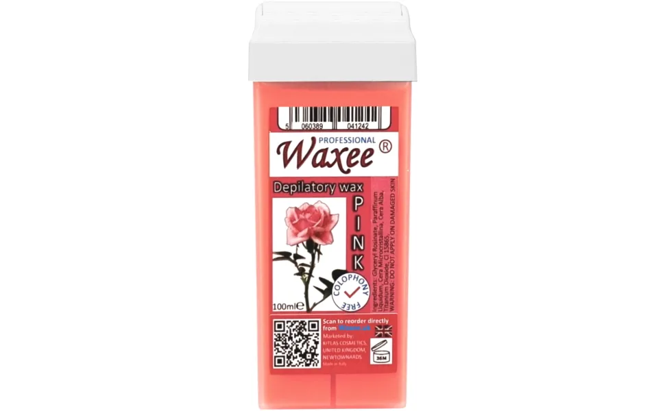6 x 100ml roll on wax cartridge roller wax refill COLOPHONY FREE Waxee (Roll on wax Pink) - Waxee 100ml roll on wax PINK