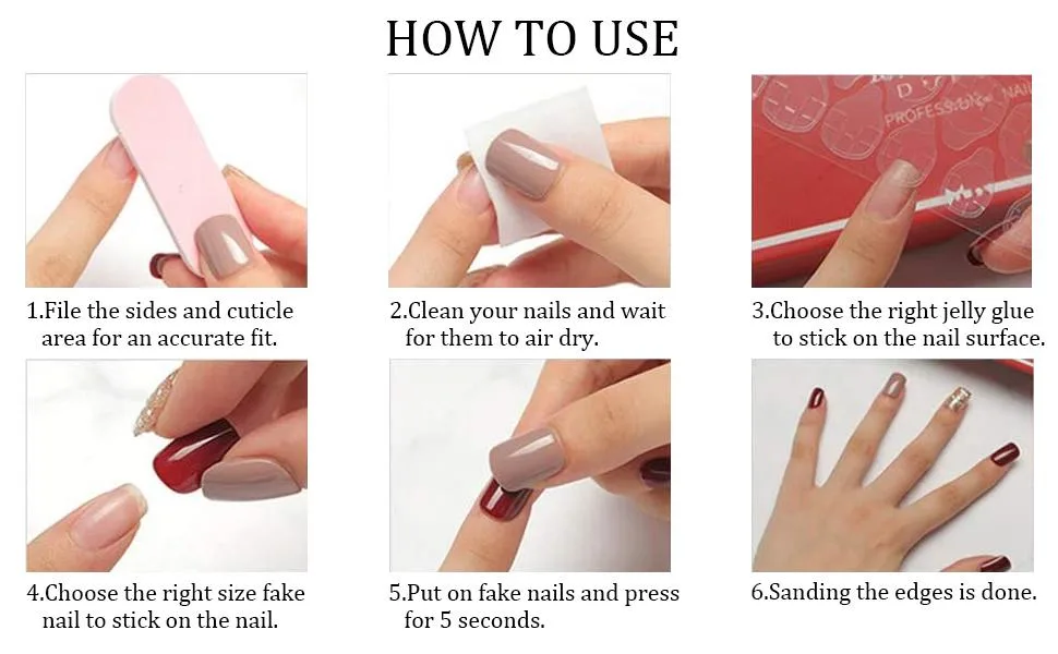 24PCS Gradient Pink Cloud False Nails Full Cover Long Coffin Press on Nails with Rhinestones Design Nails Tips for Party Prom and Women Style C - product information 7