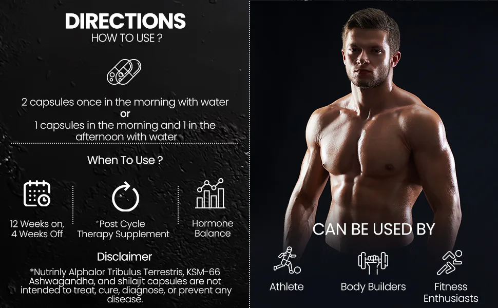 Nutrinly Alphalor Performance Support | Powerhouse Formula | High Strength Tribulus Terrestris Extract Ashwagandha KSM-66 PrimaVie Shilajit EuryGold elevATP & More 30 Servings - Made in The U.K - tongkat ali ashwagandha ksm testosterone supplements men testosterone booster men