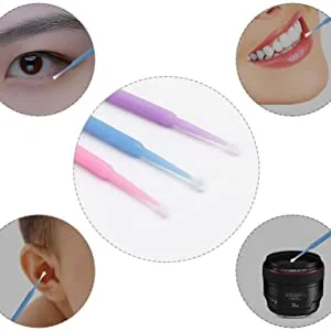 400 PCS Micro Applicator Brush Bendable Makeup Brush Mascara Brush for Eyelash Extensions 2 Colors (Head Diameter: 2.0/1.5 mm) - product information 2