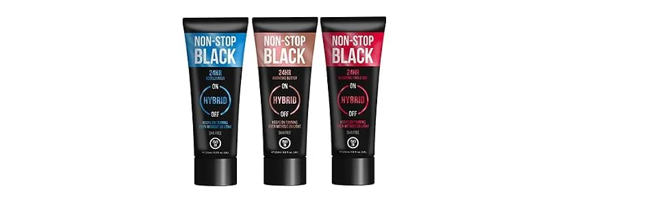 Power Tan Non-Stop Black Tingle Gelee (DHA Free) Hybrid UV Sunbed Tanning Accelerator Lotion 250ml - product information 3