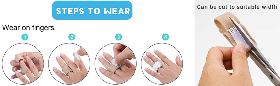 selcouth yyds 3Pcs Finger Splints Finger Buddy Wraps for Mallet Fingers Osteoarthritis Finger Joint Curled Finger Broken Finger - product information 3