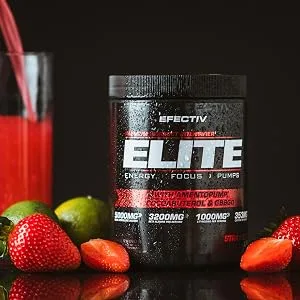 Efectiv Elite Premium Pre Workout Intensifier - Enhanced Energy - Helps Focus - Provides Pumps - with Amentopump Cocoabuterol and GBBGO - 420grams (Blue Razz Slush) - product information 7