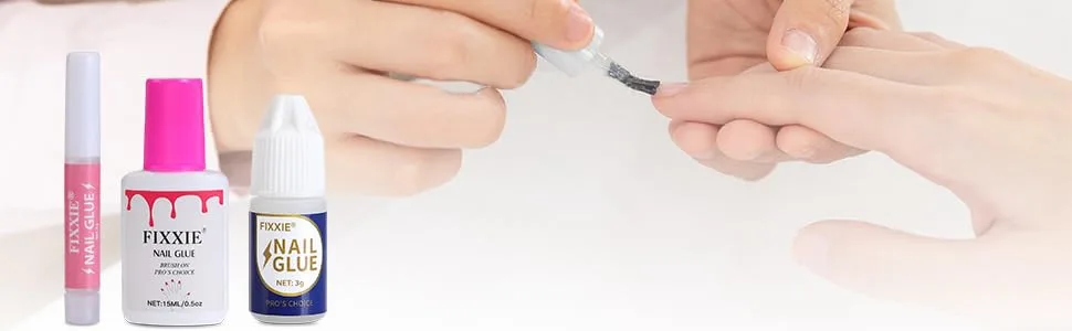 Extra Strong Nail Glue (2 GramX10 Bottles) For Acrylic Tips Extra Strong Nail Glue For Stick On Nails 2 Gram X 10 Bottles - Nail Glue Application