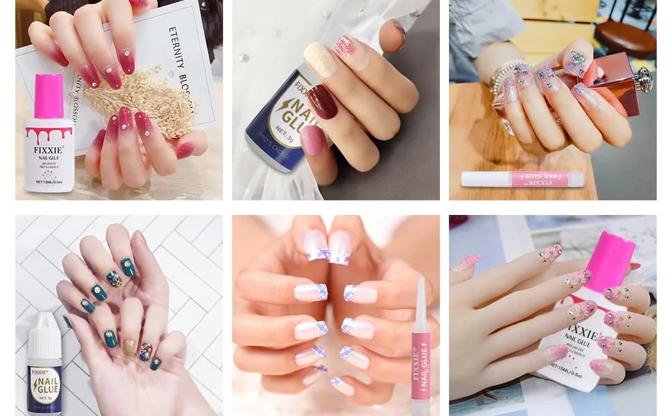 Extra Strong Nail Glue (2 GramX10 Bottles) For Acrylic Tips Extra Strong Nail Glue For Stick On Nails 2 Gram X 10 Bottles - Nail Glue for every one