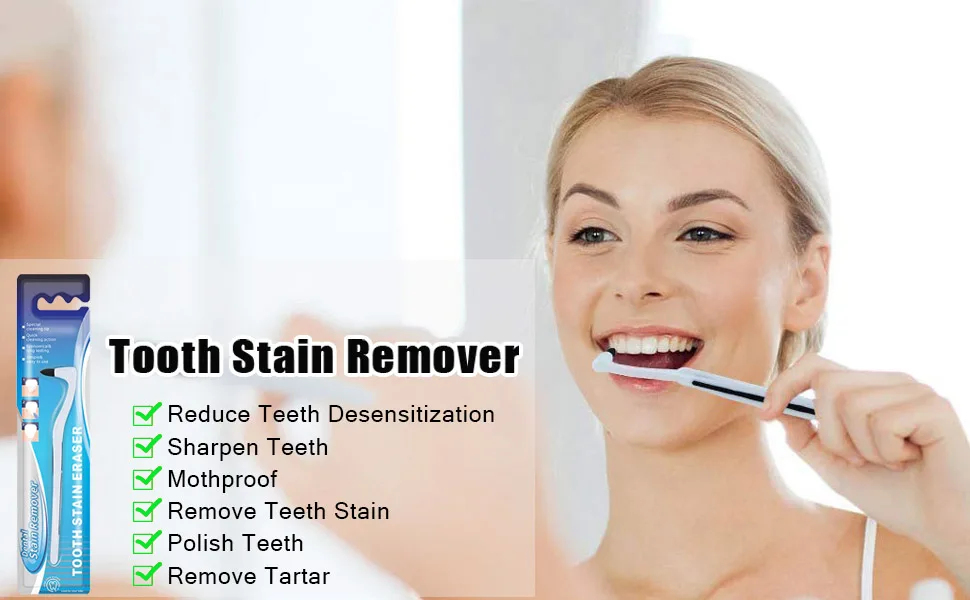 Dental Tartar Remover for Teeth Teeth Polishing Tooth Stain Clean Teeth Whitening(White) - product information 2