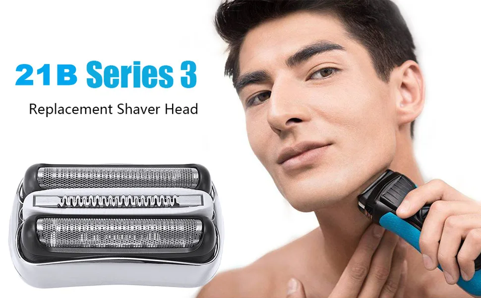 Replacement Shaver Heads Compatible with Braun Series 3 Shavers Replacement Part 21B Stainless Steel Shaving Head - product information 2