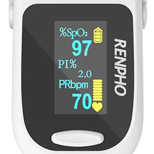 RENPHO Pulse Oximeter With OLED display and one-button operation finger pulse oximeter for measuring oxygen saturation SpO2 PI and pulse-WH (A-WH-1) WHITE - product information 3