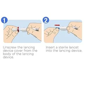 SafeFine 28G 3mm Blood Lancets Sterile Compatible with Most Lancing Devices 100 pcs/box - How to use