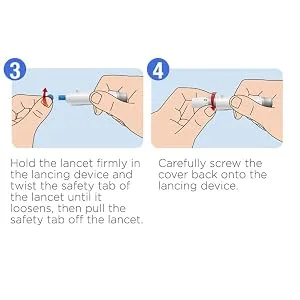 SafeFine 28G 3mm Blood Lancets Sterile Compatible with Most Lancing Devices 100 pcs/box - How to use