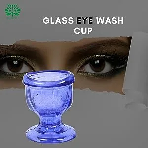 Glass Eye Wash Cup with Engineering Design to Fit Eyes for Effective Eye Cleansing - Eye Shaped Rim Snug Fit (Yellow) - product information 3