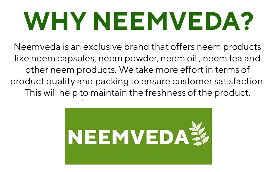 Neemveda Neem Leaf Powder 250 Grams (Azadirachta Indica) for Eating Organically Grown Premium Quality Neem Powder - Why Neemveda