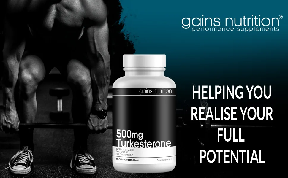 Turkesterone | High Strength 500mg | Anabolic Testosterone Supplement with Hydroxypropyl- -Cyclodextrin | Ajuga Turkestanica Extract | | Promotes Strength & Muscle Growth - 60 Capsules - Turkesterone Supplement
