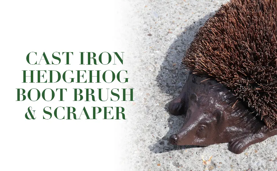 Woodside Heavy Duty Cast Iron Hedgehog Boot Brush & Scraper for Wellies Trainers Shoes etc Mud & Dirt Brush - W838