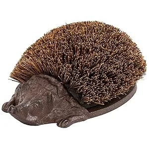 Woodside Heavy Duty Cast Iron Hedgehog Boot Brush & Scraper for Wellies Trainers Shoes etc Mud & Dirt Brush - W838