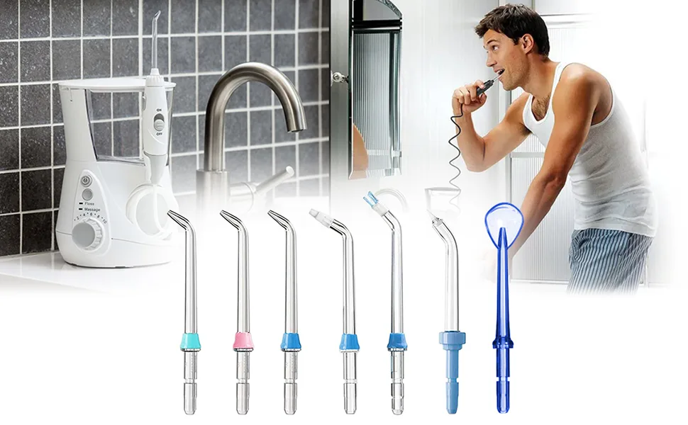 Jerilla 7pcs Oral Irrigator Nozzle Set Replacement Jet Tips Compatible with Water Flosser WP-100 WP-250 WP-450 WP-560 WP-660 WP-811 WP-900 WP-940 - product information 2