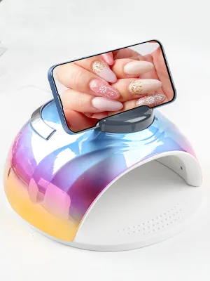 ANGNYA Nail Lamp 168W UV Light with 4 Timer Setting UV Nail lamp Large Space with Automatic Sensor Portable Handle Professional Nail Dryer for Nail Art White - nail lamp