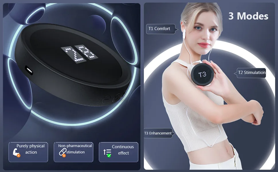 Sleep Aid Device CES Reduce Anxiety Relieve Fatigue Microcurrent Low Frequency Pulse Auto Off LCD Screen Sleep Instrument for Deep Relaxation - product information 4