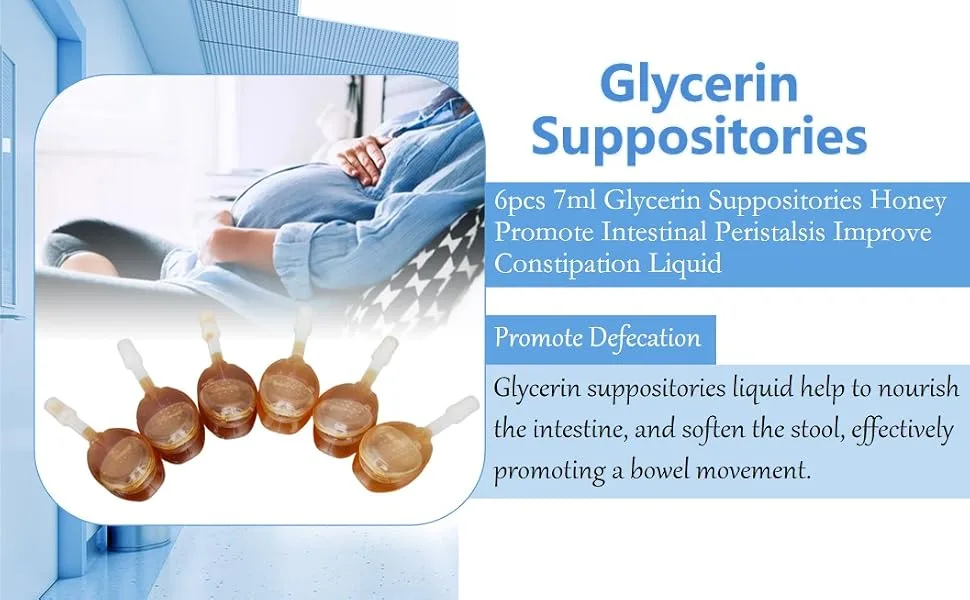 6pcs 7ml Glycerin Suppositories Constipation Relief Suppositories Honey Promote Intestinal Peristalsis Improve Constipation Liquid - 6pcs 7ml Glycerin Suppositories Honey Promote Intestinal Peristalsis Improve Constipation Liquid