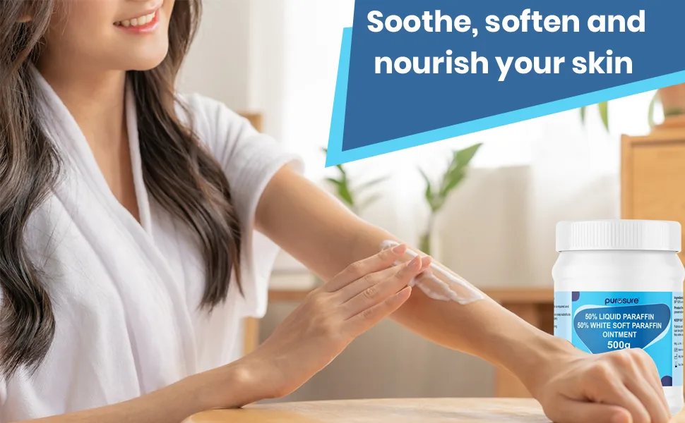 Purosure Paraffin Ointment Emolient Bath Additive and Skin Cleanser for Dry Skin Conditions 500g - WB image