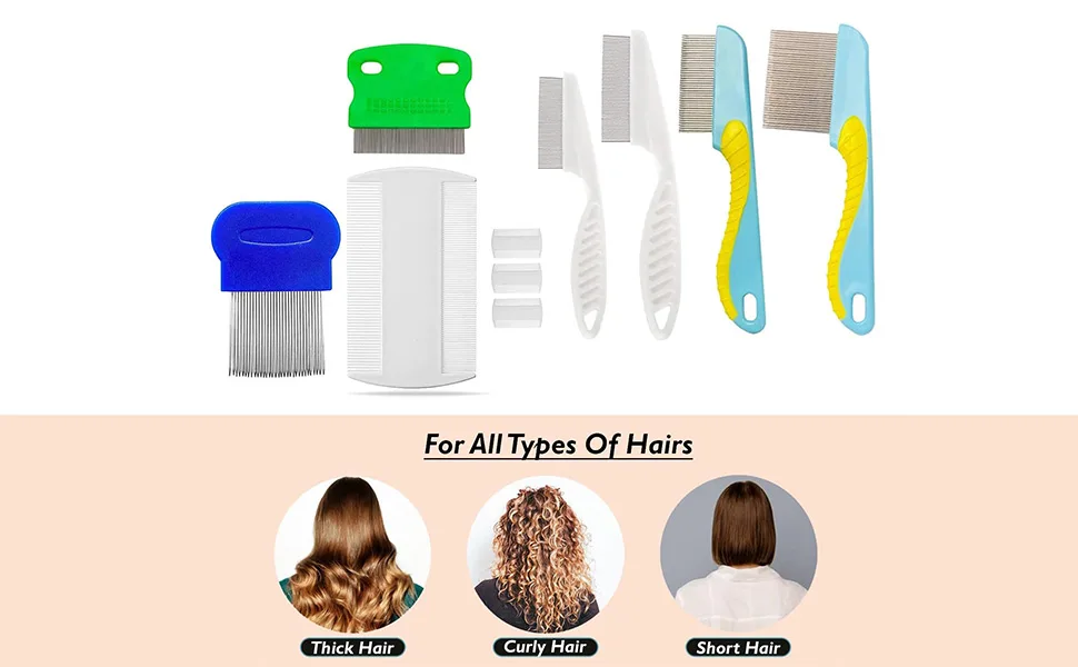 10 Pieces Hair Nit Combs Remove Head Nits Fine Tooth Double Side Detection Long Handle Head Nit Combs For Kids Pets And Adults - product information 3