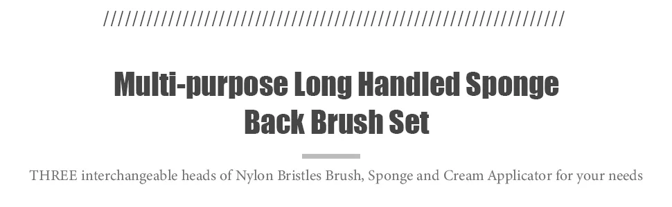 LFJ Long Handled Sponge Dry Body Brush Bathing Accessories Back Cream Applicator Cream Applicator Set - back cream applicator