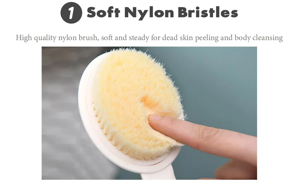 LFJ Long Handled Sponge Dry Body Brush Bathing Accessories Back Cream Applicator Cream Applicator Set - bathing accessories