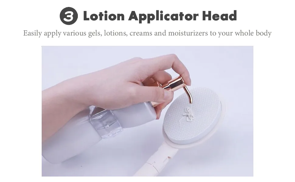 LFJ Long Handled Sponge Dry Body Brush Bathing Accessories Back Cream Applicator Cream Applicator Set - long handled sponge