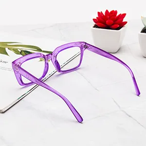 MMOWW Oversized Reading Glasses for Women - Anti Blue Light Glasses with Square Frame (Transparent Blue 3.5) Transparent Blue 3.5 x - Oversized Reading Glasses 2