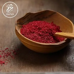 Premium Sumac Powder Dried and Ground 100g - by MariamPantry in Resealable Kraft Bag Pouch - Sumac Image #1