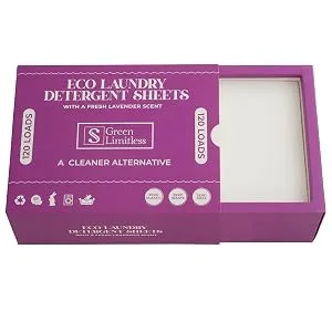 Green Limitless Eco Laundry Detergent 120 Sheets (Loads) with A Lavender Scent - 100% Recyclable