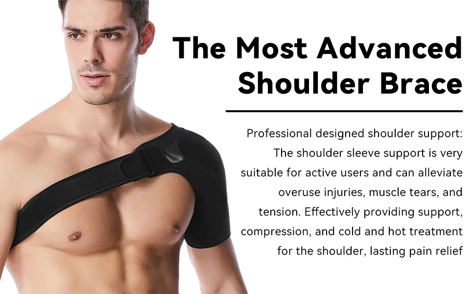 Shoulder Support for Women and Men Shoulder Brace Adjustable Shoulder Brace Rotator Cuff Shoulder Support Shoulder Strap Support for Rotator Cuff Pain Relief Dislocated Joints Fits Both Right or Left - product information 2