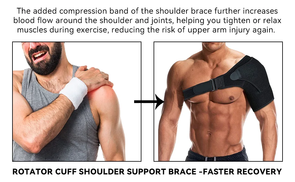 Shoulder Support for Women and Men Shoulder Brace Adjustable Shoulder Brace Rotator Cuff Shoulder Support Shoulder Strap Support for Rotator Cuff Pain Relief Dislocated Joints Fits Both Right or Left - product information 6