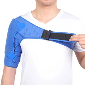 Shoulder Brace Compression Neoprene Shoulder Support for Injury Prevention Recovery Dislocated AC Joint Shoulder Stability Arthritic Shoulders Women and Men Fits Left or Right Size L Blue-size L - shoulder brace