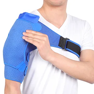 Shoulder Brace Compression Neoprene Shoulder Support for Injury Prevention Recovery Dislocated AC Joint Shoulder Stability Arthritic Shoulders Women and Men Fits Left or Right Size L Blue-size L - shoulder brace