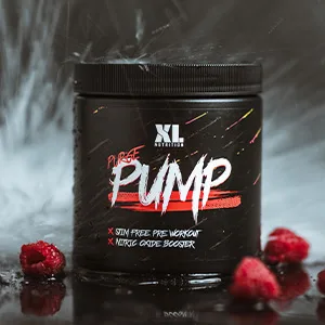 XL Nutrition Purge Pump | Stim Free Pre Workout | Nitric Oxide Booster | Increase in Blood Flow | 300 Grams | 30 Servings (Raspberry Lemonade) - Raspberry Lemonade