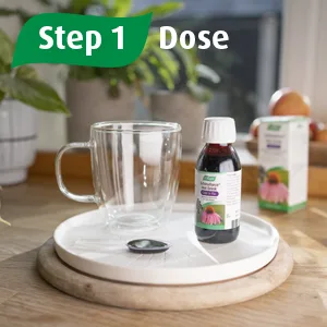 A.Vogel Echinaforce Hot Drink | Cold & Flu Echinacea Concentrate for Oral Solution with Elderberry | For the Relief of Cold & Flu Symptoms | 100ml - Add 5ml of the concentrate liquid to a cup using the spoon provided