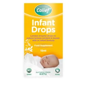 Colief - Infant Drops (15ml) - Lactase Enzyme Drops to Reduce Lactose Content in Breast Milk and Infant Formula - Colief, Infant Drops, 15ml
