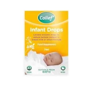 Colief - Infant Drops (15ml) - Lactase Enzyme Drops to Reduce Lactose Content in Breast Milk and Infant Formula - Colief, Infant Drops, 7ml,