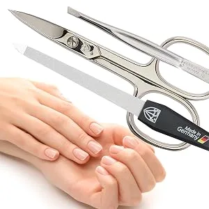 3 Swords Germany - manicure pedicure set kit - brand quality 934 BURGUNDY - SYNTHETIC LEATHER - care
