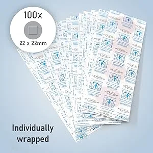 JFA Washproof Spot Plasters 22 x 22mm 100 Plasters Per Box - Washproof spot plasters