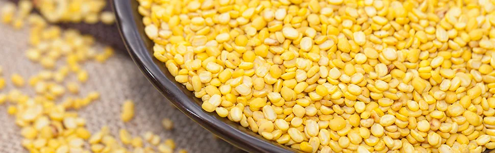 Pride Of India - Indian Split Yellow Mung Lentils - Protein & Fiber Rich Moong Dal 3 Pound Jar - product information 1