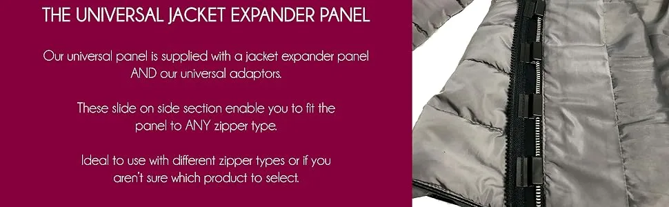 Zip Us In Maternity Jacket Expander Panel - Coat Extender to Expand Your own Jacket Through Pregnancy and for Babywearing with a Carrier One Size Universal Panel - Zip Length (80cm) - zipusin Zip Us In jacket expander panel extent your coat maternity pregnancy Babywearing