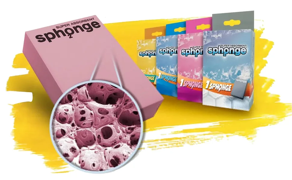 SPH2ONGE Super Absorbent sponge and Cloths (Pink Block Sponge) Pink Block Sponge - Sponge 5th A+ Banner