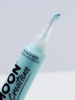 Face & Body Paint with Brush Applicator by Moon Creations - Water Based Face Paint Makeup for Adults Kids - 15ml - Available in 16 colours (Primary Set) - Product visual moon creations