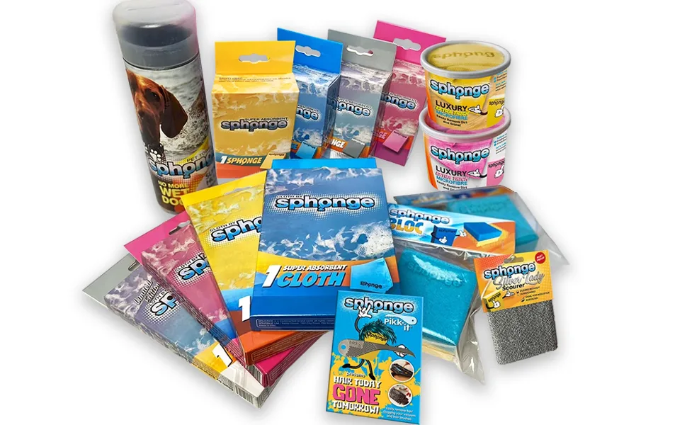 SPH2ONGE Super Absorbent Cloth (Blue) | Multi-Purpose | Designed to Hold x10 Its Weight in Liquid | Re-usable | Perfect All Around Your Home | Effective on Every Surface | Drip-Free and Durable Blue Cloth Sponge - Sponge 3rd A+ Banner