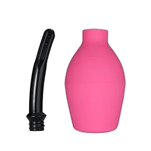 TopQuaFocus 10oz Silicone Enema Bulb Kit for Men Women Colon Cleaning Comfortable Coffee Enemas Shower Head 4.8' Tips(red) 294ml-red - product information 3