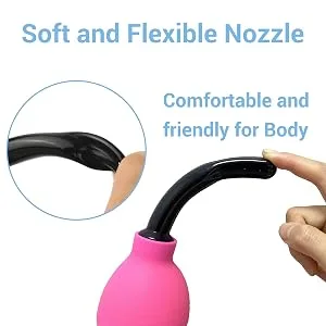 TopQuaFocus 10oz Silicone Enema Bulb Kit for Men Women Colon Cleaning Comfortable Coffee Enemas Shower Head 4.8' Tips(red) 294ml-red - product information 5
