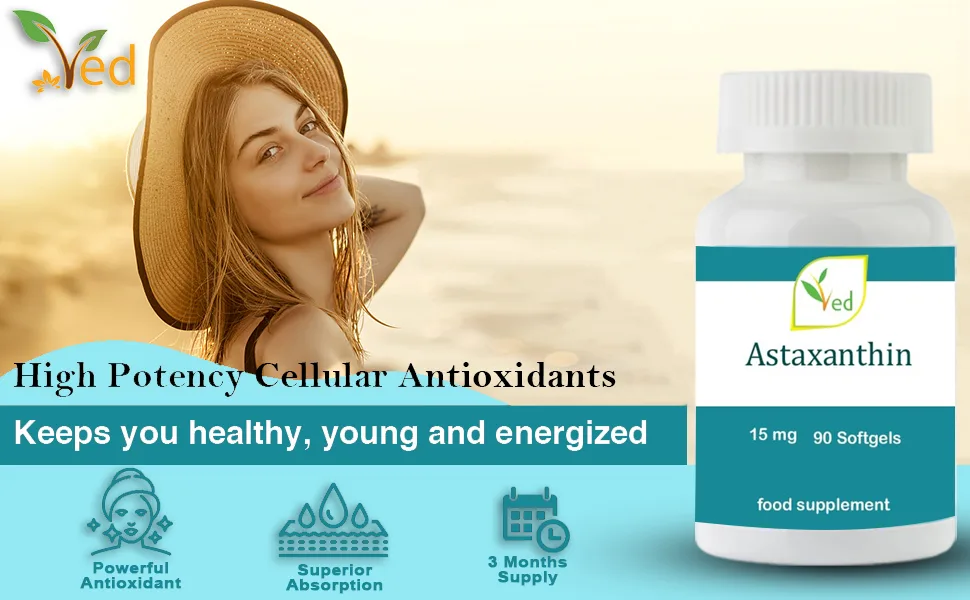 Ved Astaxanthin Capsules | Support Healthy Immune System | Support Joint and Tendon Health | 15mg 90 Capsules Free Radical Eliminating Antioxidant - product information 6