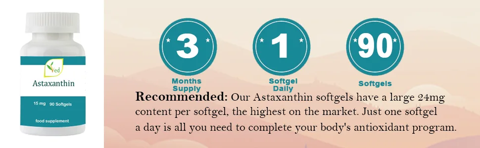 Ved Astaxanthin Capsules | Support Healthy Immune System | Support Joint and Tendon Health | 15mg 90 Capsules Free Radical Eliminating Antioxidant - product information 7